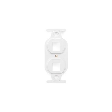 LEVITON 2-Port Flush Mount Unloaded, Single Gang Quickport 106, White 41087-2WP